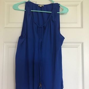 Royal blue tank blouse